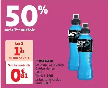 Powerade - Ice Stoom, Goût Cerise, Golden Mango offre à 1,61€ sur Auchan Supermarché