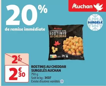 Auchan - Rostinis Au Cheddar Surgeles offre à 2,3€ sur Auchan Supermarché