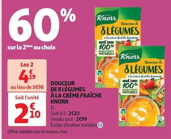 Knorr - Douceur De 8 Légumes À La Crème Fraîche offre à 2,99€ sur Auchan Supermarché