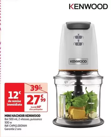 Kenwood - Mini Hachoir offre à 27,99€ sur Auchan Supermarché