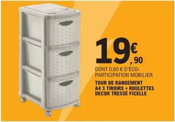 Tour De Rangement A4 offre à 19,9€ sur E.Leclerc