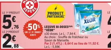 Lessive Bi-Doses offre à 5,76€ sur E.Leclerc