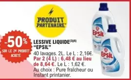 Epsil - Lessive Liquide offre sur E.Leclerc