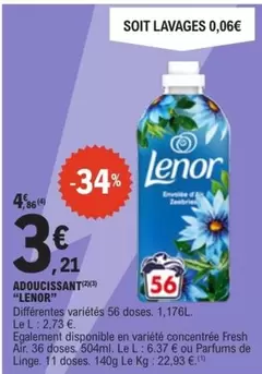 Lenor - Adoucissant offre à 3,21€ sur E.Leclerc