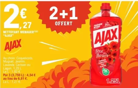 Ajax - Nettoyant Menager offre à 2,27€ sur E.Leclerc