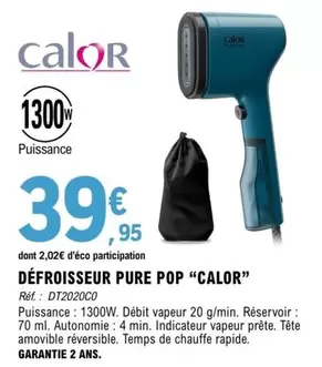 Calor - Défroisseur Pure Pop offre à 39,95€ sur E.Leclerc