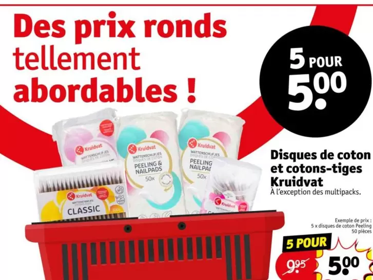 Kruidvat - Disques De Coton Et Cotons-tiges offre à 5€ sur Kruidvat