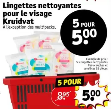 Kruidvat - Lingettes Nettoyantes Pour Le Visage offre à 5€ sur Kruidvat