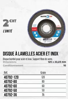 Disque À Lamelles Acier Et Inox offre à 2€ sur Master Pro