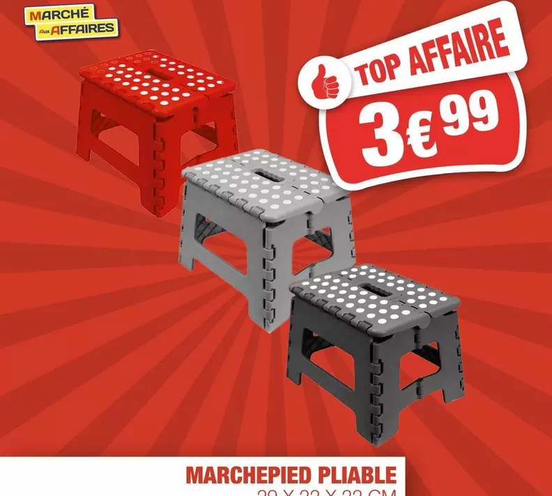 Marchepied Pliable offre à 3,99€ sur Marché aux Affaires