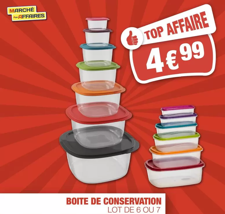 Boite De Conservation offre à 4,99€ sur Marché aux Affaires