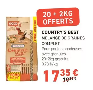 Gold - Country's Best Mélange De Graines Complet offre à 17,35€ sur Tom&Co