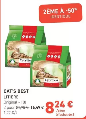 Cat'S Best - Litiere offre à 8,24€ sur Tom&Co