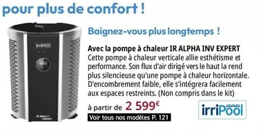 La Pompe À Chaleur Ir Alpha Inv Expert offre à 2599€ sur Irrijardin