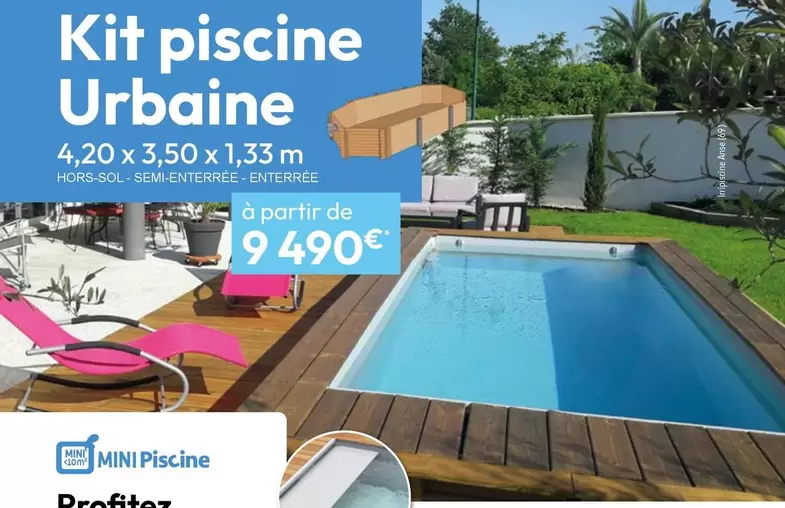 Kit Piscine Urbaine offre à 9490€ sur Irrijardin