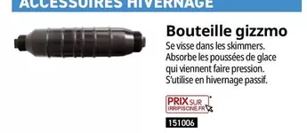 Bouteille Gizzmo offre sur Irrijardin