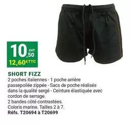 Short Fizz offre à 10,5€ sur Gamm vert