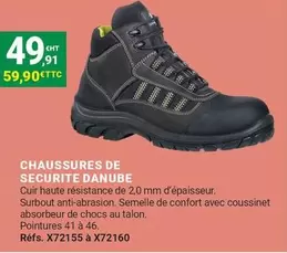 Danone - Chaussures De Securite Danube offre à 49,91€ sur Gamm vert