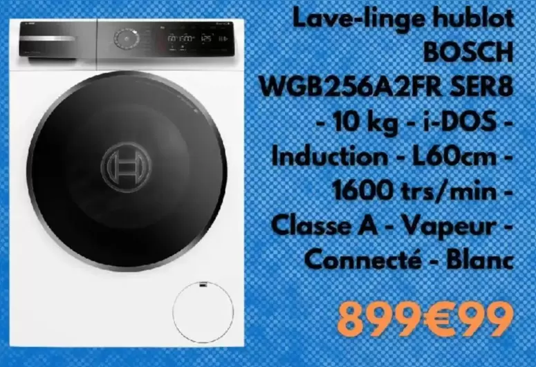 Bosch - Lave-Linge Hublot  offre à 899,99€ sur Cdiscount