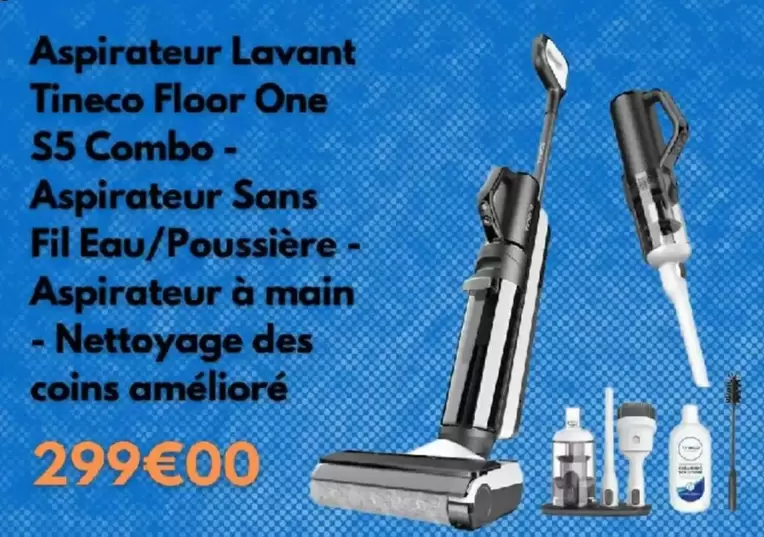 Aspirateur Lavant Tineco Floor One S5 Combo offre à 299€ sur Cdiscount