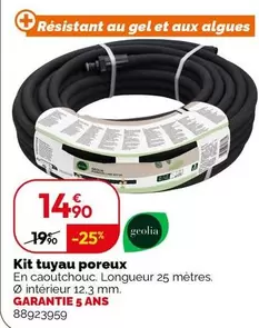 Geolia - Tuyau Poreux 25ml D13mm Kit offre à 14,9€ sur Weldom