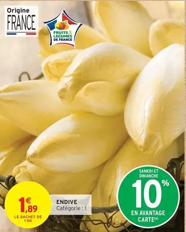Endive offre à 1,89€ sur Intermarché Express