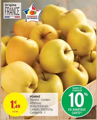 Pomme offre à 1,49€ sur Intermarché Express