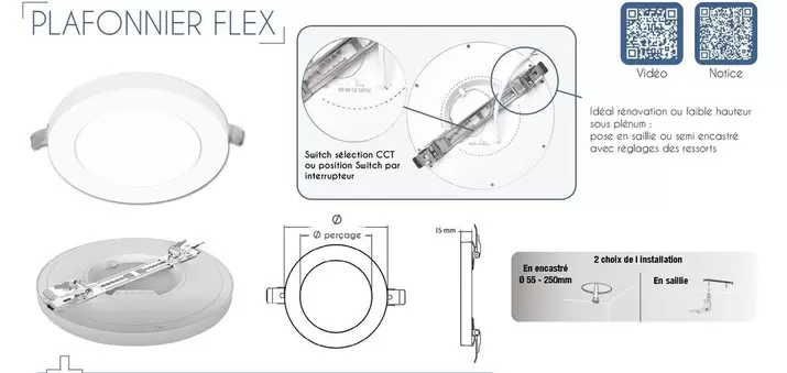 Plafonnier Flex offre sur Yesss Electrique