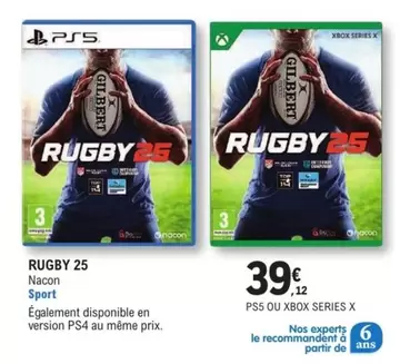 Nacon - Rugby 25 offre à 39,12€ sur E.Leclerc Espace Culturel