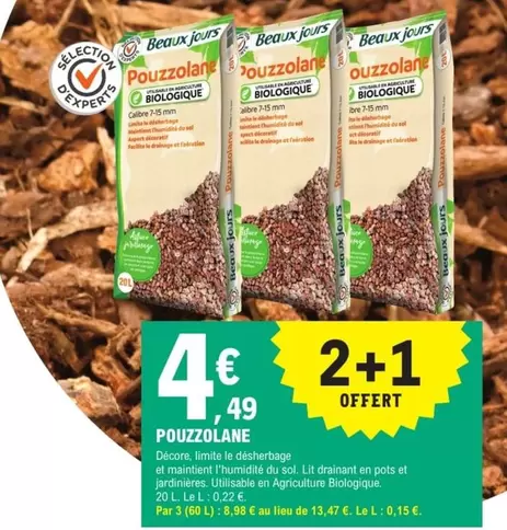 Pouzzolane offre à 4,49€ sur E.Leclerc Jardi