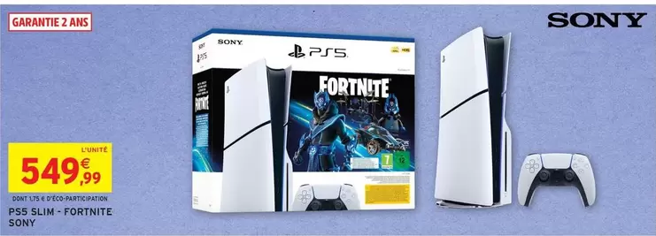 Sony - PS5 + Fortiente 50" offre à 549,99€ sur Intermarché Hyper