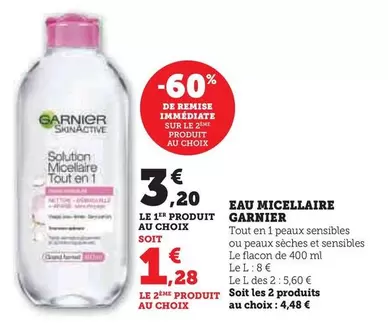 Garnier - Eau Micellaire offre à 3,2€ sur Super U