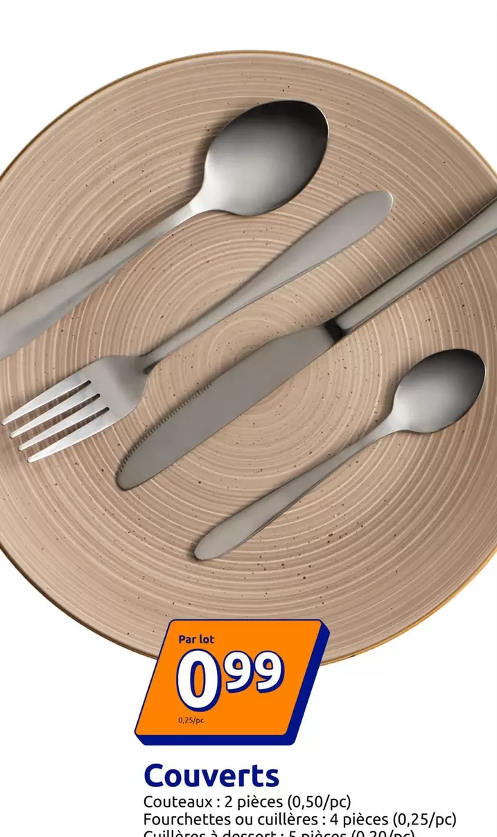 Couverts offre à 0,99€ sur Action