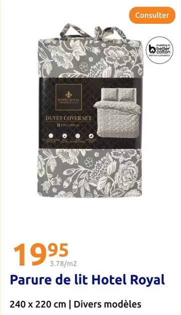 Royal - Parure De Lit Hotel offre à 19,95€ sur Action