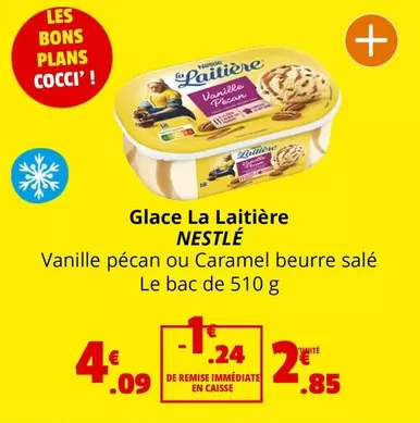 Nestlé - Glace La Laitière offre à 2,85€ sur Coccinelle Supermarché