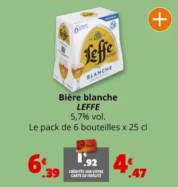 Leffe - Bière Blanche offre à 4,47€ sur Coccinelle Supermarché