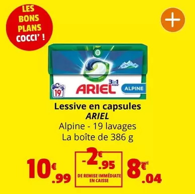 Ariel - Lessive En Capsules offre à 10,99€ sur Coccimarket