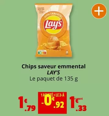 Lay's - Chips Saveur Emmental offre à 1,79€ sur Coccimarket