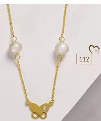 Collier Or 375 Millièmes, Perles De Culture D'eau Douce Et Oxyde De Zirconium - 38 Cm offre sur Auchan Hypermarché