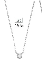Collier Argent Et Oxyde De Zirconium - 42 Cm offre à 19,9€ sur Auchan Hypermarché