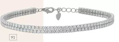 Bracelet Argent Et Oxydes De Zirconium-19 Cm offre sur Auchan Hypermarché