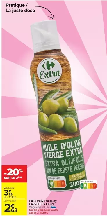 Carrefour - Huile D'olive En Sucres offre à 2,63€ sur Carrefour Contact
