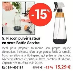 Facile - Flacon Pulvérisateur En Verre Bottle Service offre à 15,29€ sur Mathon