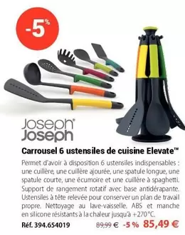 Joseph Joseph - Carrousel 6 Ustensiles De Cuisine Elevate offre à 85,49€ sur Mathon