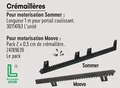 Crémaillères Pour Motorisation Sommer offre sur Gédibois