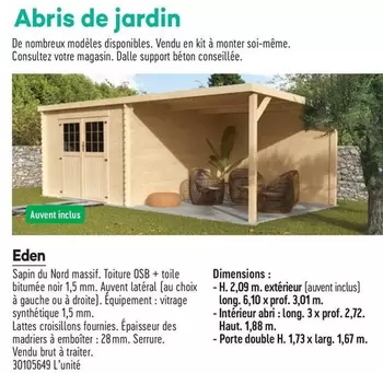 Eden  offre sur Gédibois