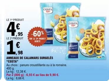 Costa - Anneaux De Calamars Surgelés offre à 4,95€ sur E.Leclerc