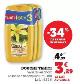 Tahiti - Douche offre à 3,29€ sur Bi1
