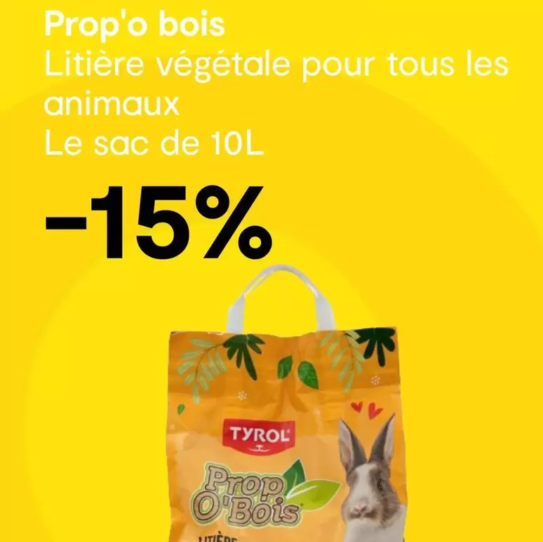 Tyrol -  Litière Végétale Pour Tous Les Animaux offre sur Côté Nature