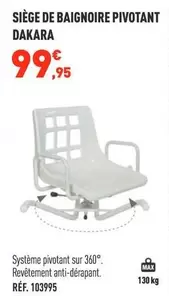 Siège De Baignoire Pivotant Dakara offre à 99,95€ sur Bastide